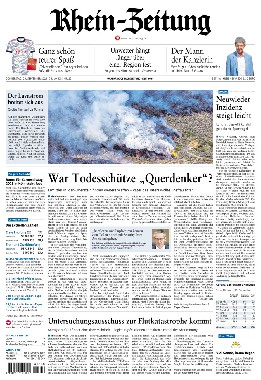 Rhein-Zeitung Kreis Neuwied vom Donnerstag, 23.09.2021