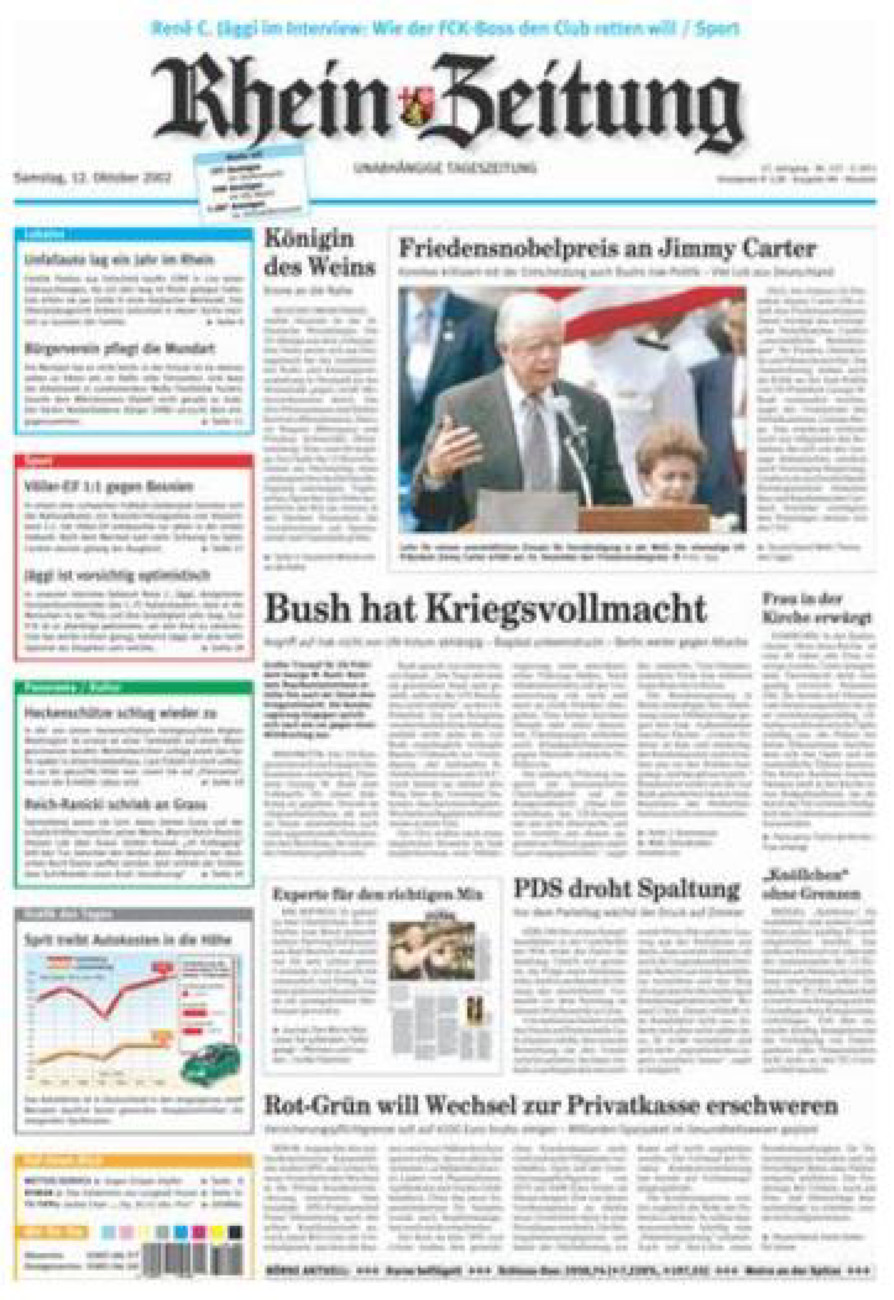 Rhein-Zeitung Kreis Neuwied vom Samstag, 12.10.2002
