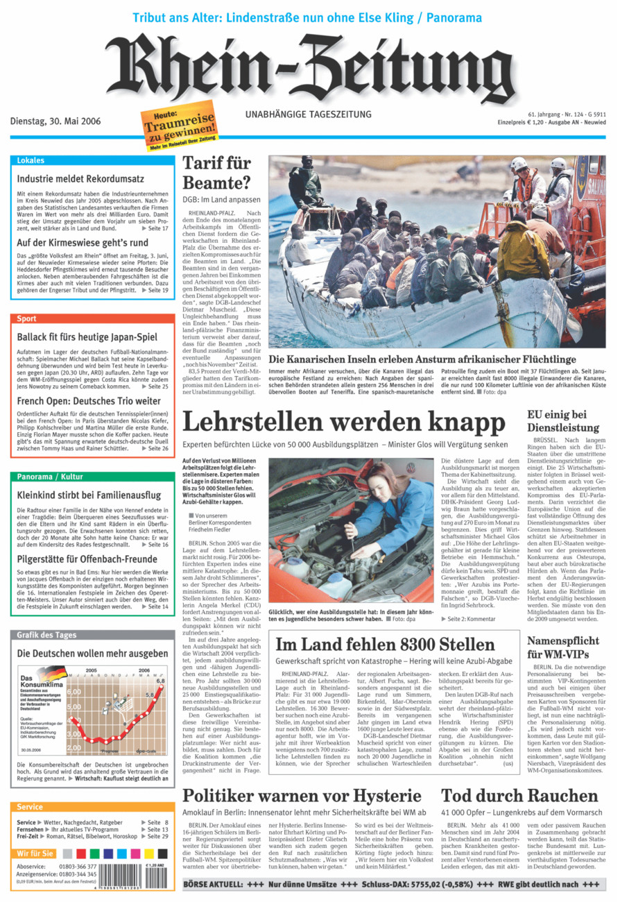 Rhein-Zeitung Kreis Neuwied vom Dienstag, 30.05.2006