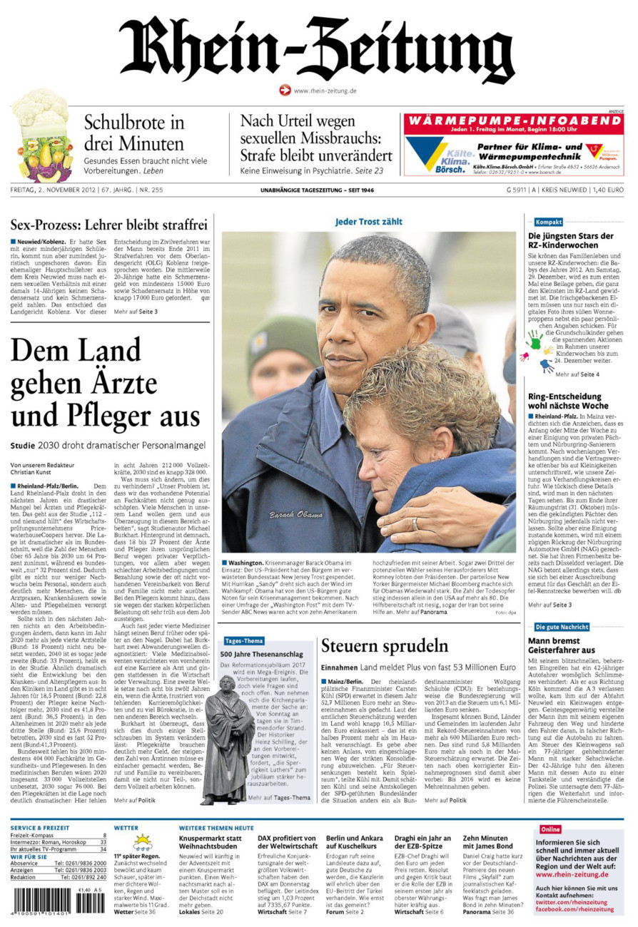 Rhein-Zeitung Kreis Neuwied vom Freitag, 02.11.2012