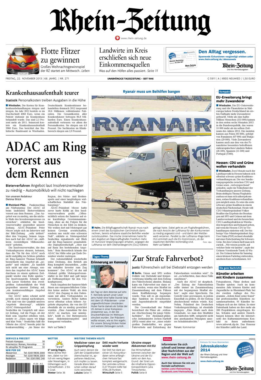 Rhein-Zeitung Kreis Neuwied vom Freitag, 22.11.2013