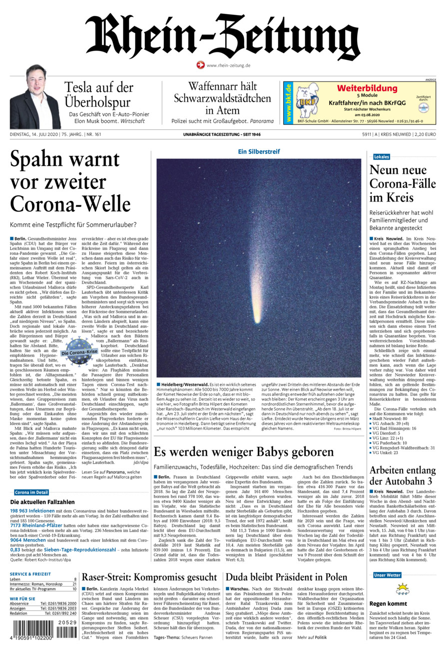 Rhein-Zeitung Kreis Neuwied vom Dienstag, 14.07.2020