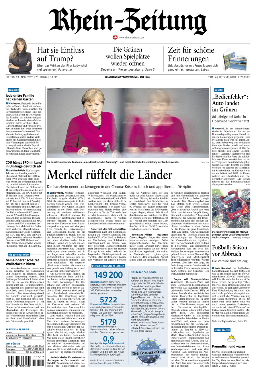 Rhein-Zeitung Kreis Neuwied vom Freitag, 24.04.2020