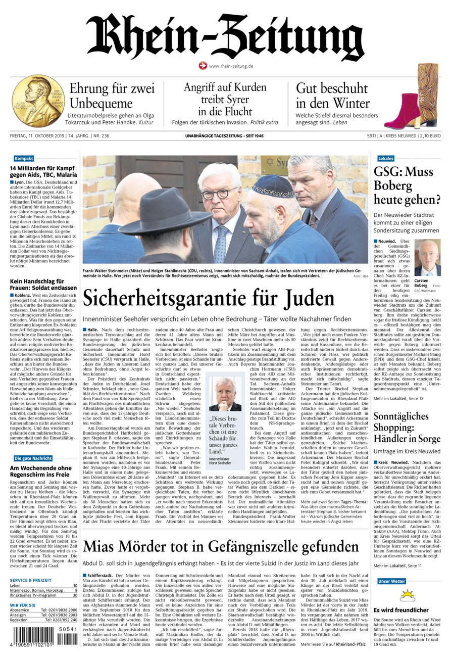 Rhein-Zeitung Kreis Neuwied vom Freitag, 11.10.2019