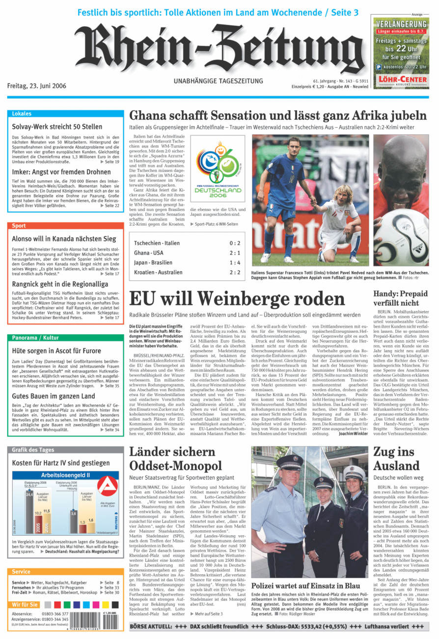 Rhein-Zeitung Kreis Neuwied vom Freitag, 23.06.2006
