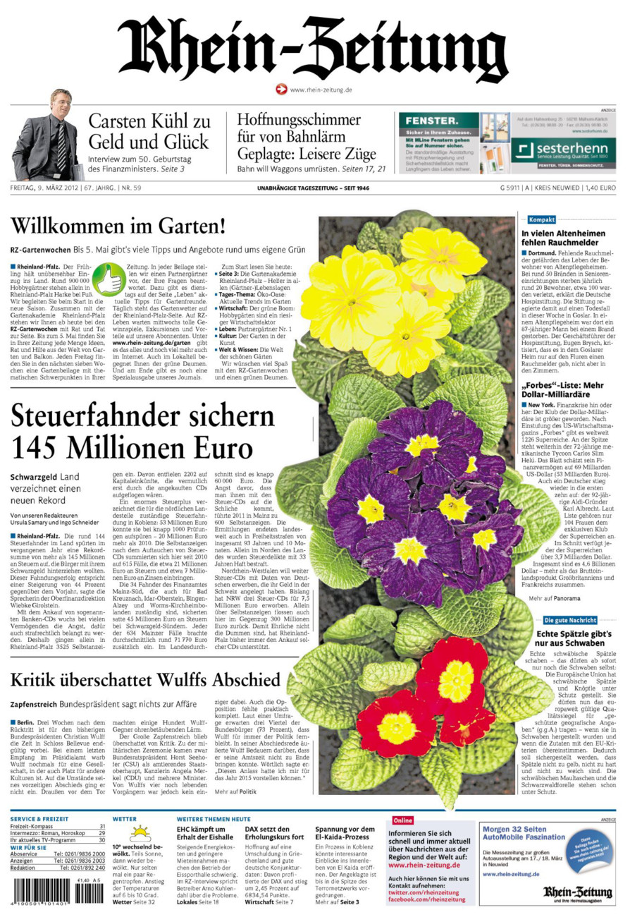 Rhein-Zeitung Kreis Neuwied vom Freitag, 09.03.2012
