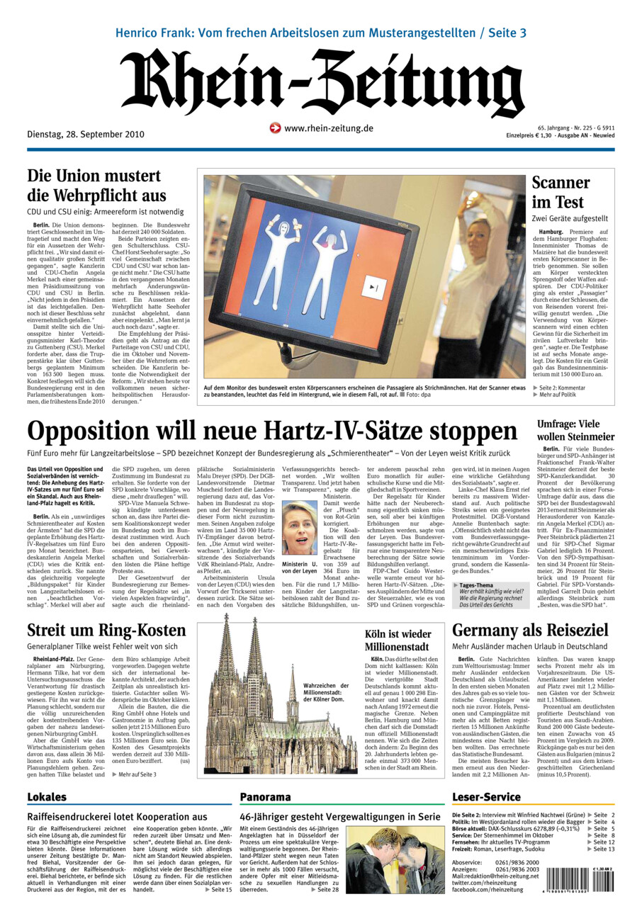 Rhein-Zeitung Kreis Neuwied vom Dienstag, 28.09.2010