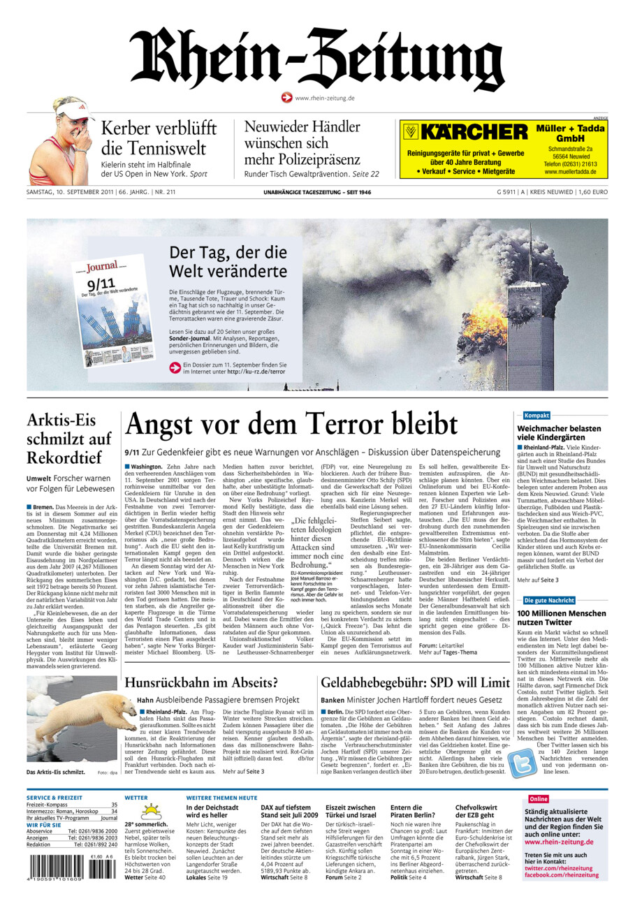 Rhein-Zeitung Kreis Neuwied vom Samstag, 10.09.2011