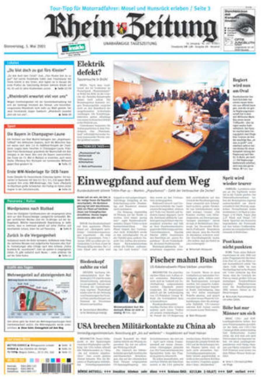Rhein-Zeitung Kreis Neuwied vom Donnerstag, 03.05.2001