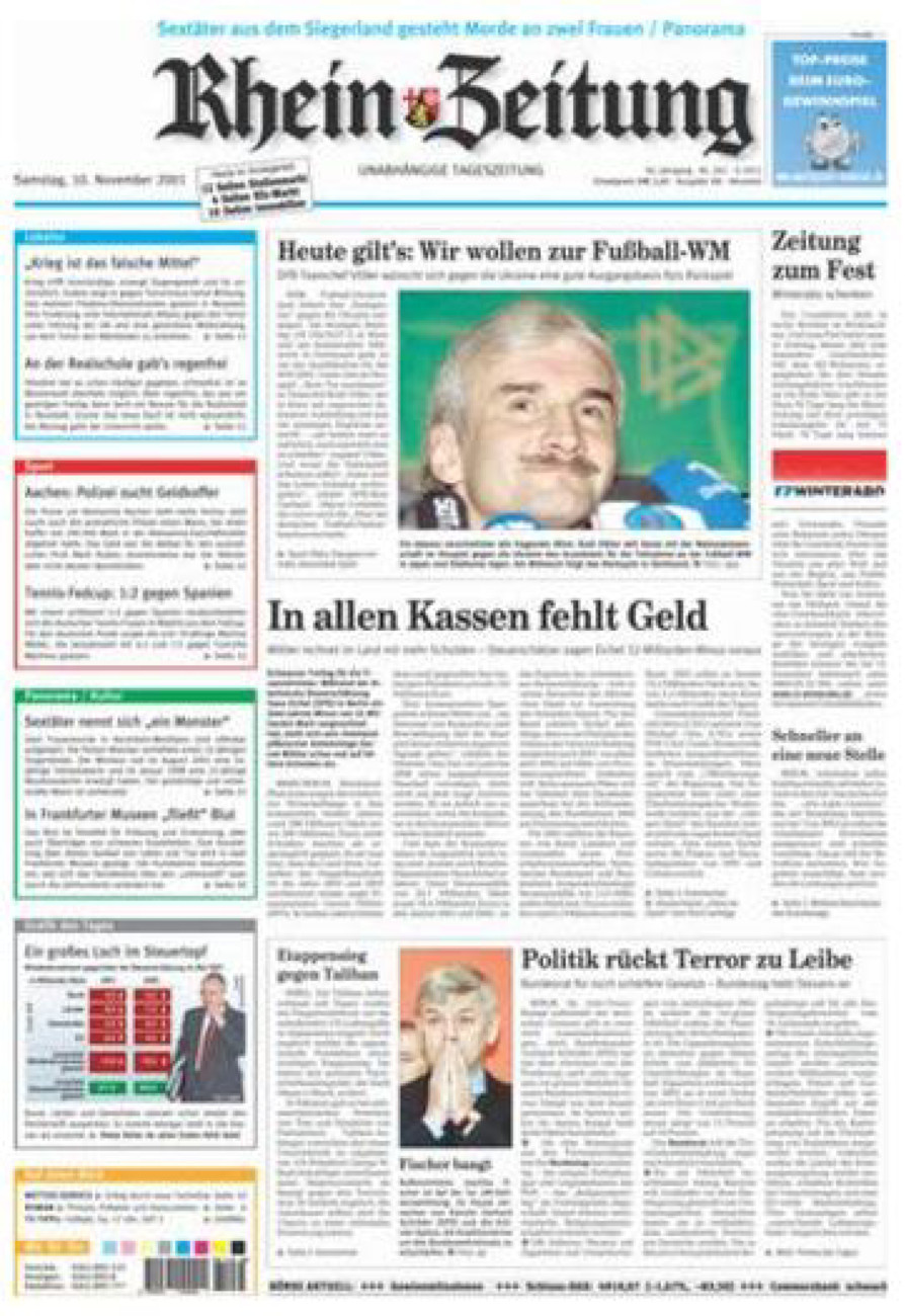Rhein-Zeitung Kreis Neuwied vom Samstag, 10.11.2001