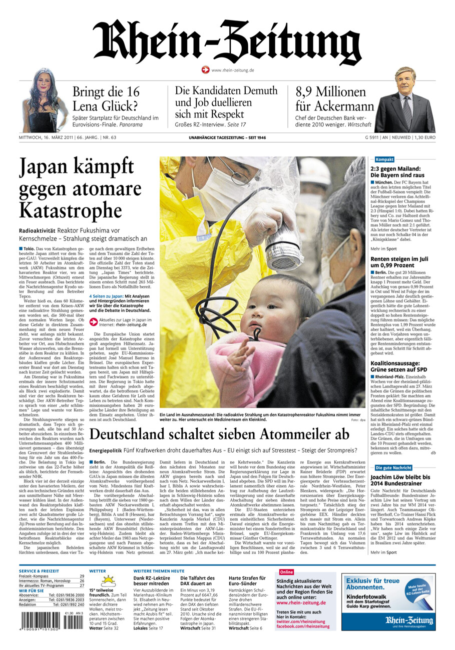Rhein-Zeitung Kreis Neuwied vom Mittwoch, 16.03.2011