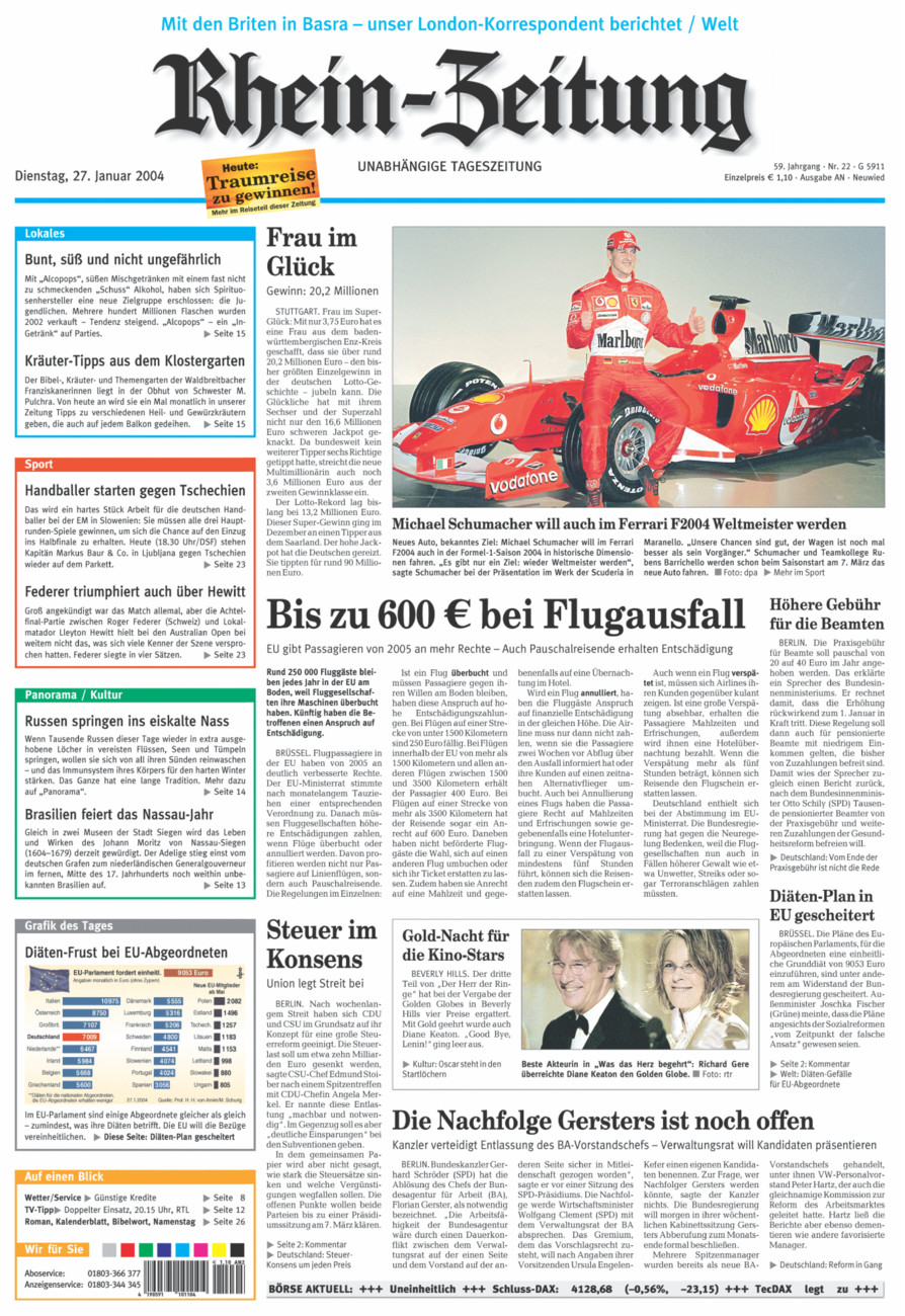 Rhein-Zeitung Kreis Neuwied vom Dienstag, 27.01.2004