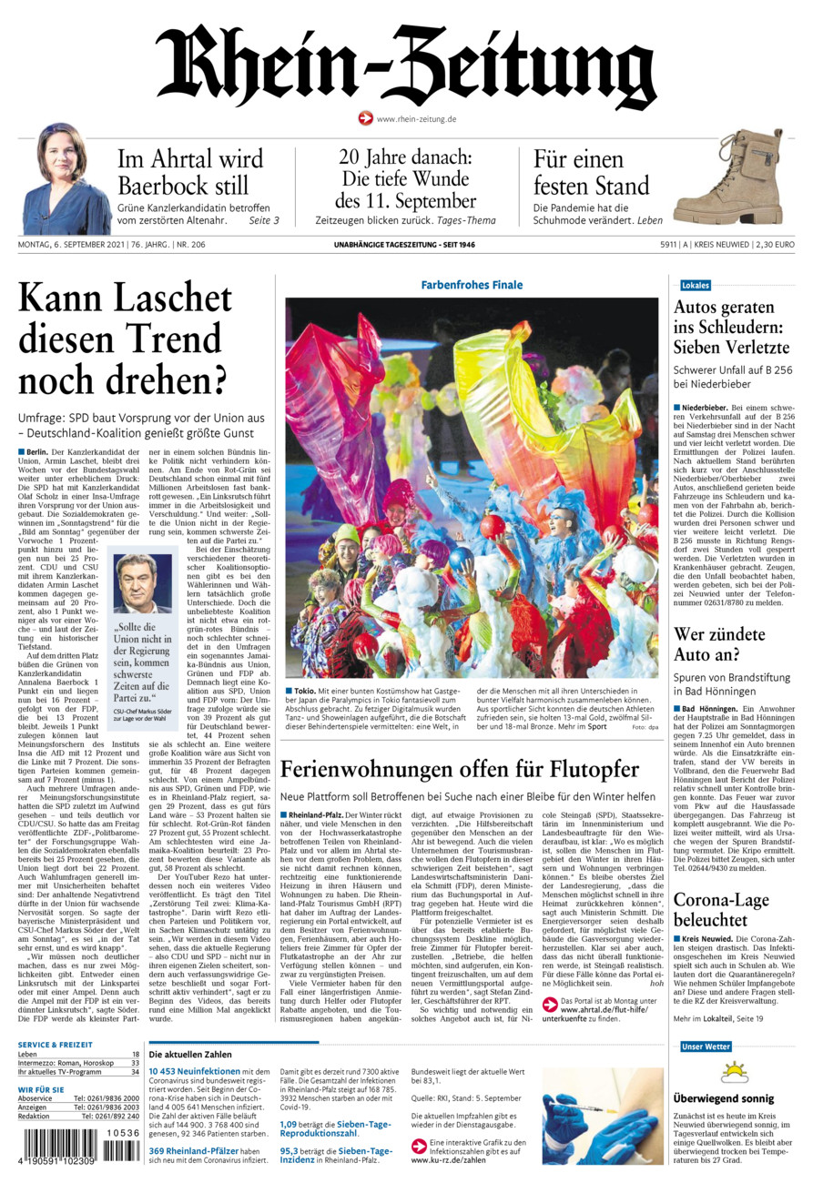 Rhein-Zeitung Kreis Neuwied vom Montag, 06.09.2021