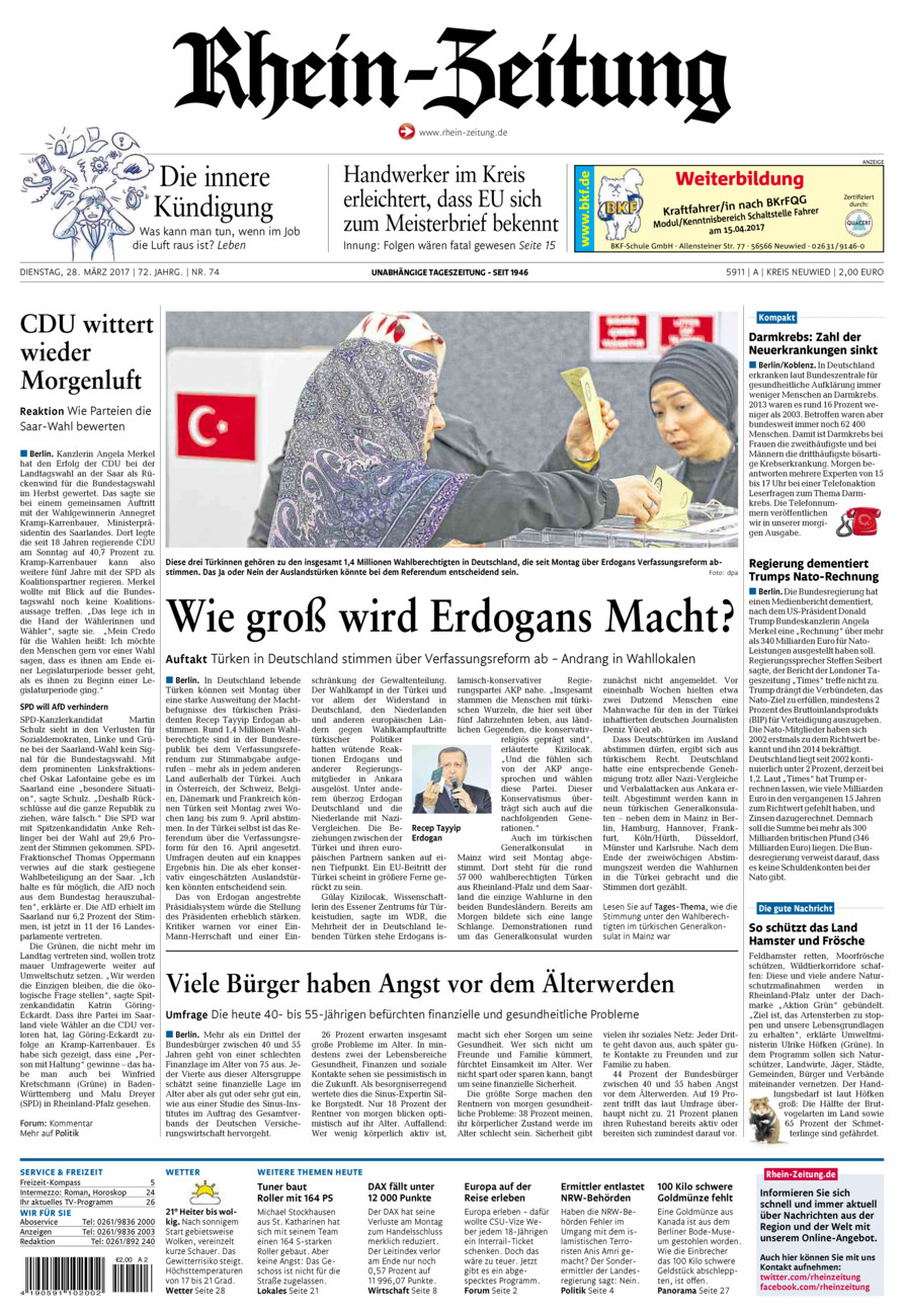 Rhein-Zeitung Kreis Neuwied vom Dienstag, 28.03.2017