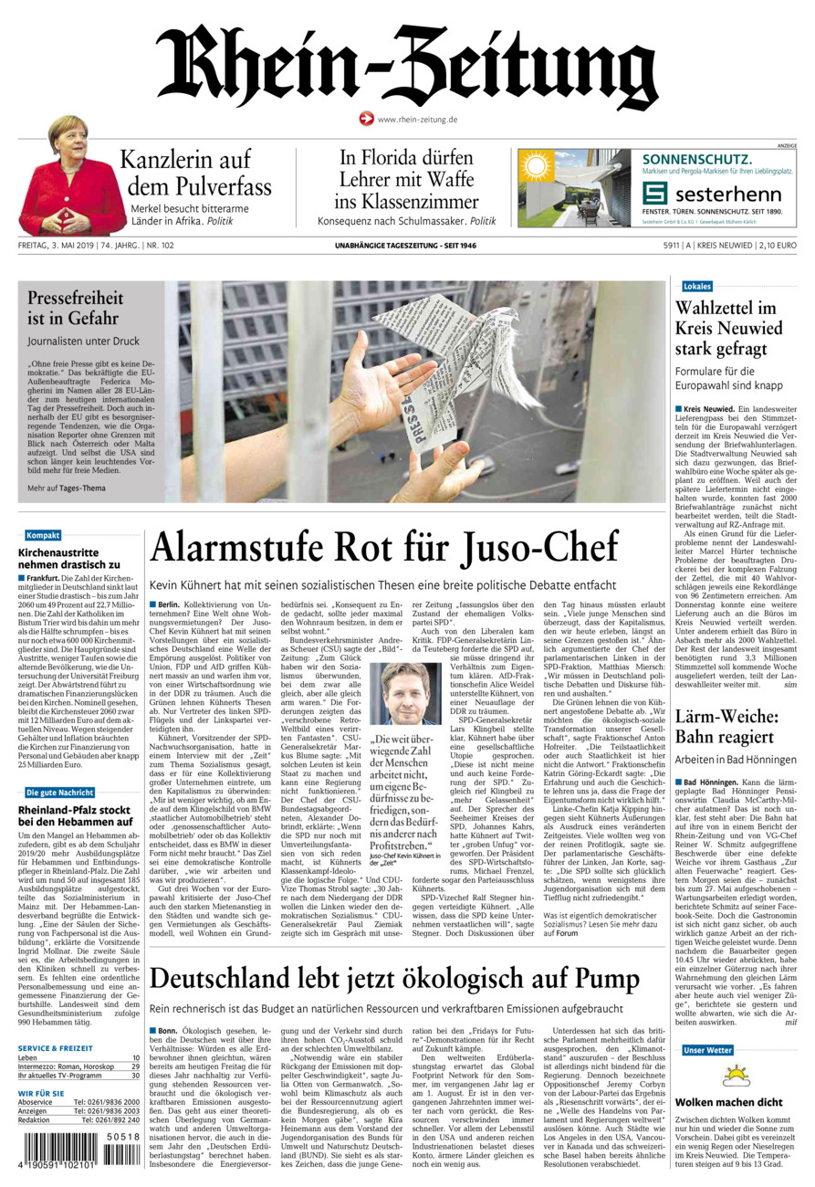 Rhein-Zeitung Kreis Neuwied vom Freitag, 03.05.2019