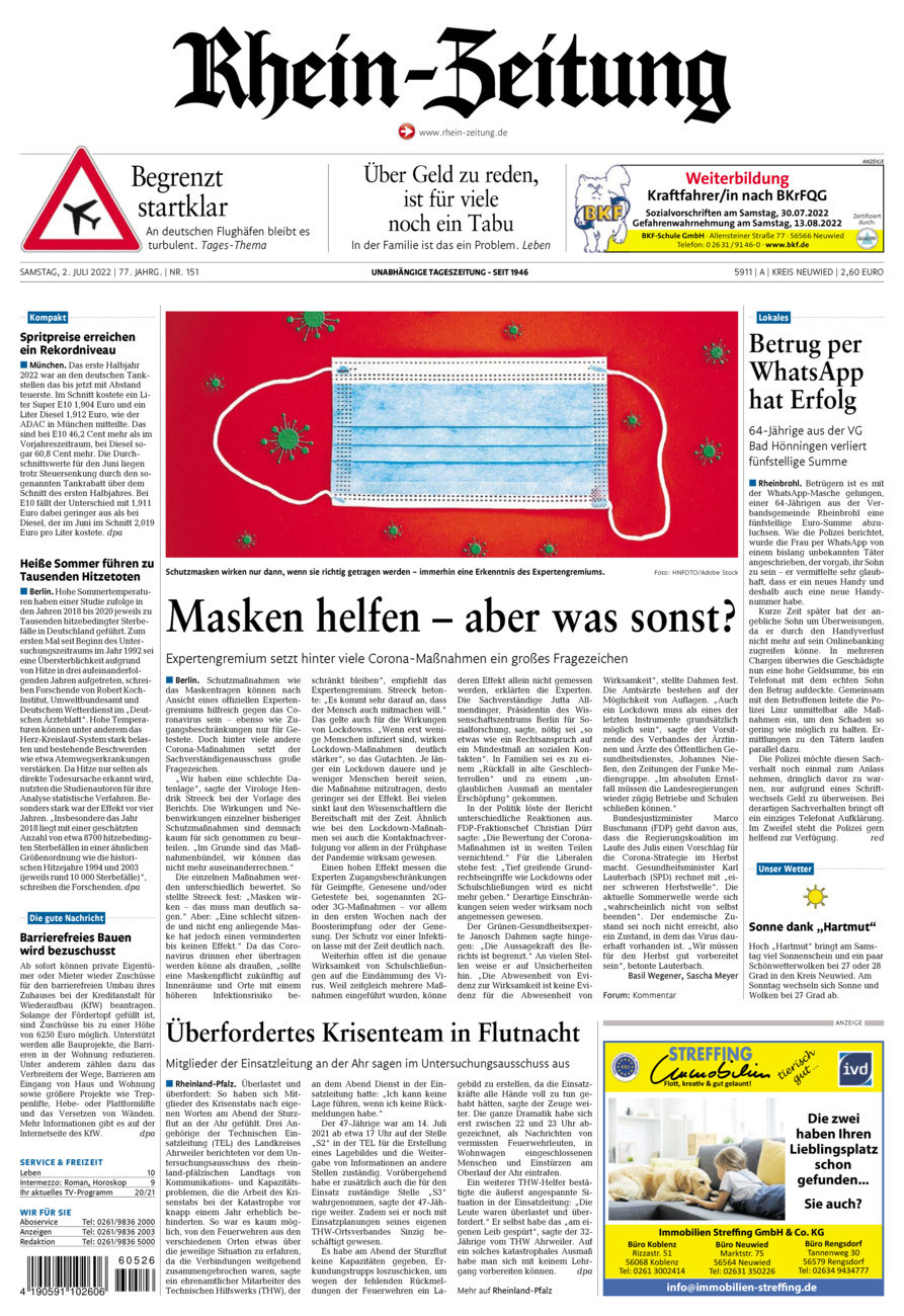 Rhein-Zeitung Kreis Neuwied vom Samstag, 02.07.2022