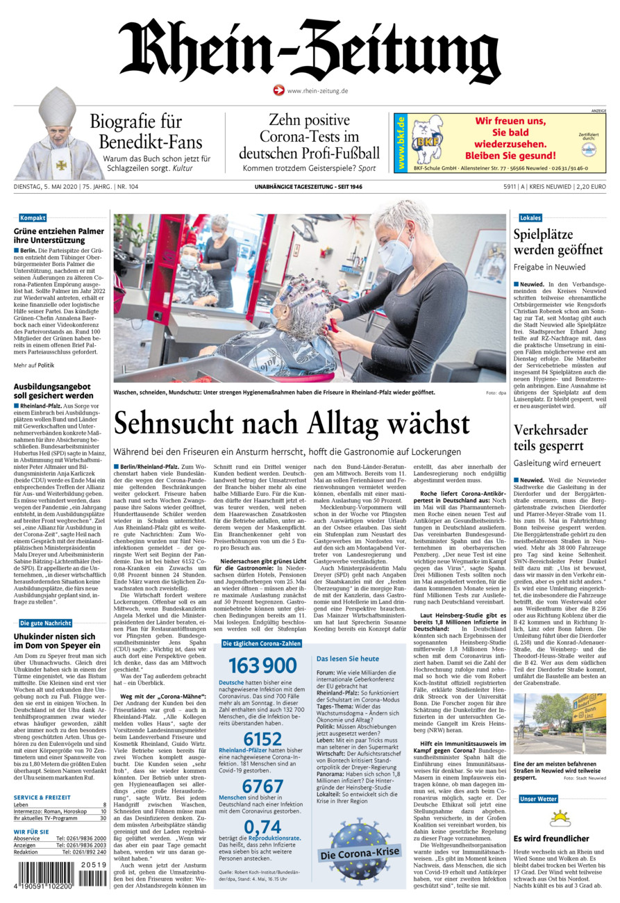 Rhein-Zeitung Kreis Neuwied vom Dienstag, 05.05.2020