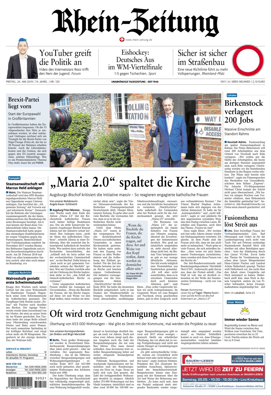Rhein-Zeitung Kreis Neuwied vom Freitag, 24.05.2019