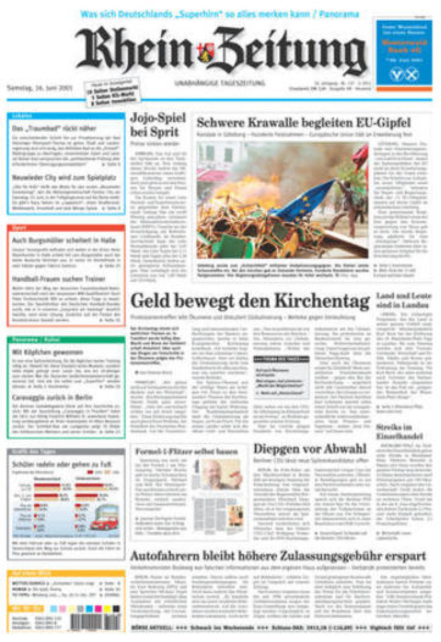 Rhein-Zeitung Kreis Neuwied vom Samstag, 16.06.2001