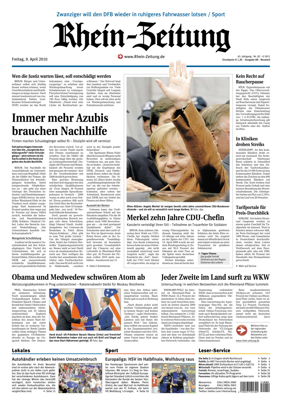 Rhein-Zeitung Kreis Neuwied vom Freitag, 09.04.2010