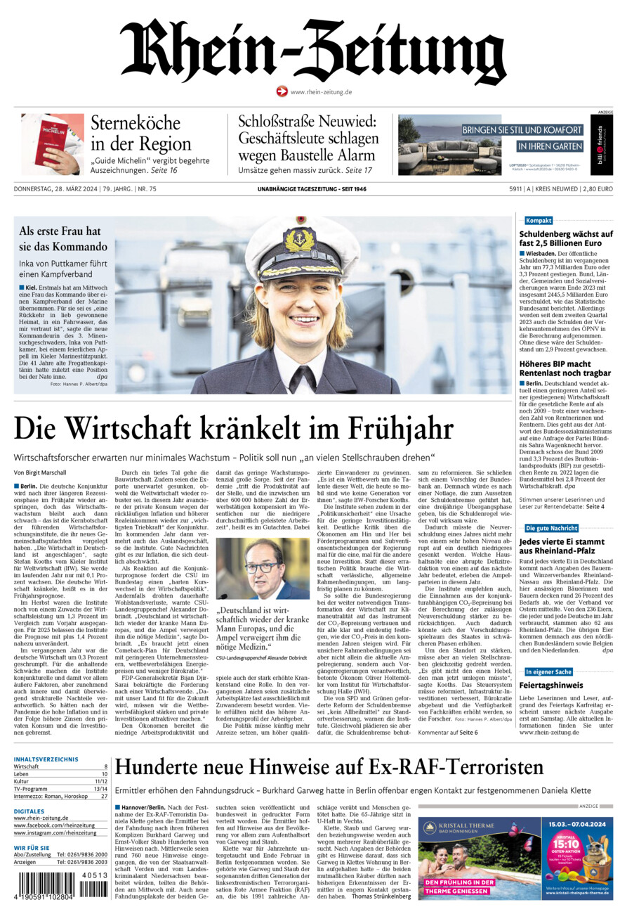 Rhein-Zeitung Kreis Neuwied vom Donnerstag, 28.03.2024
