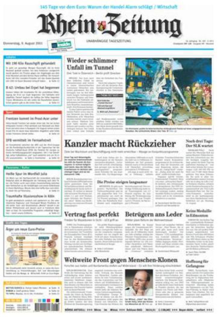 Rhein-Zeitung Kreis Neuwied vom Donnerstag, 09.08.2001