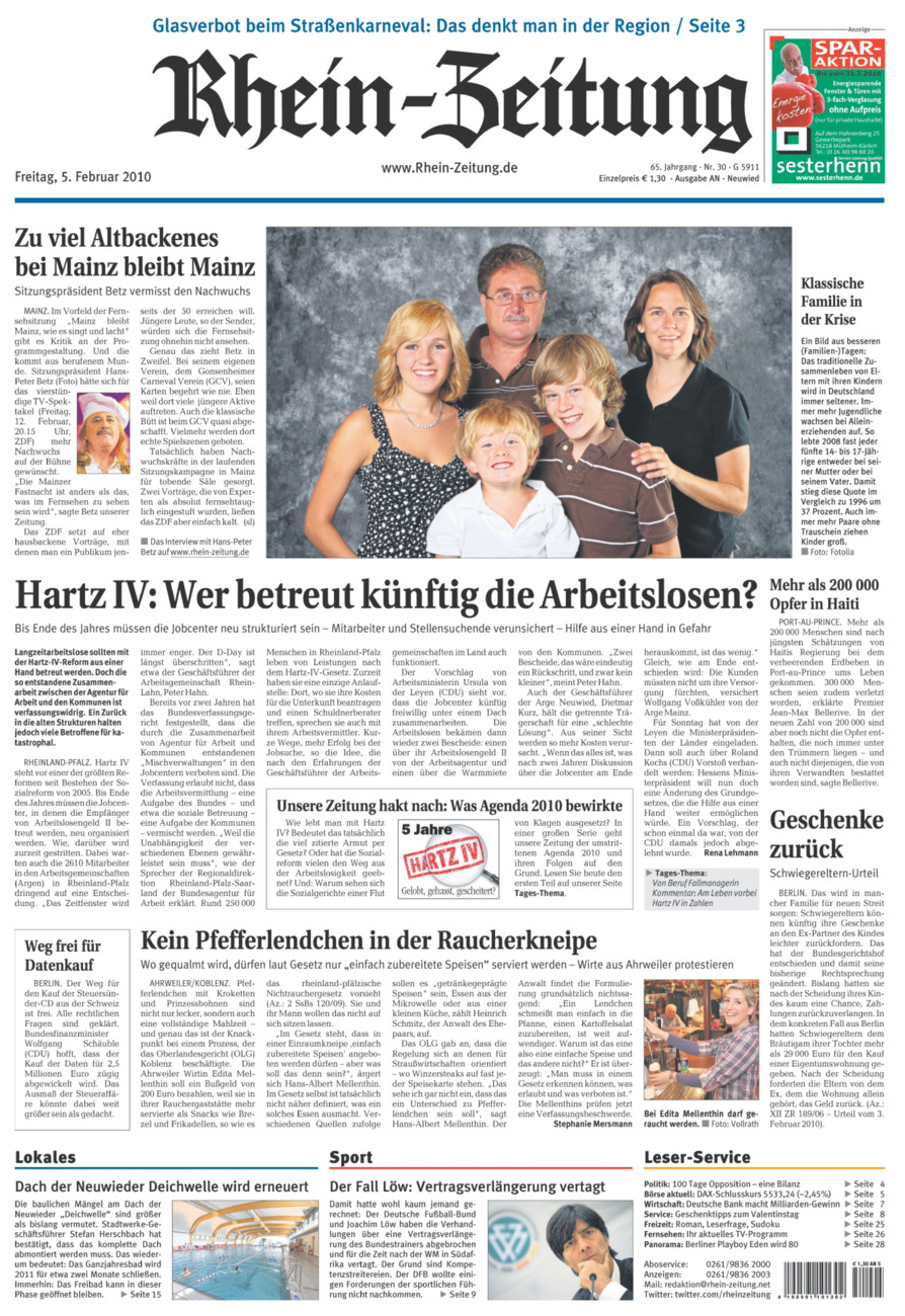 Rhein-Zeitung Kreis Neuwied vom Freitag, 05.02.2010