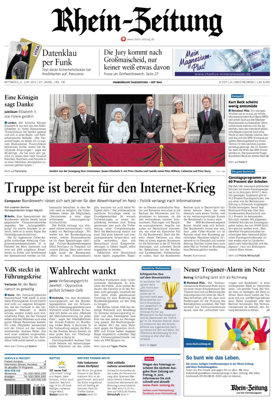 Rhein-Zeitung Kreis Neuwied vom Mittwoch, 06.06.2012