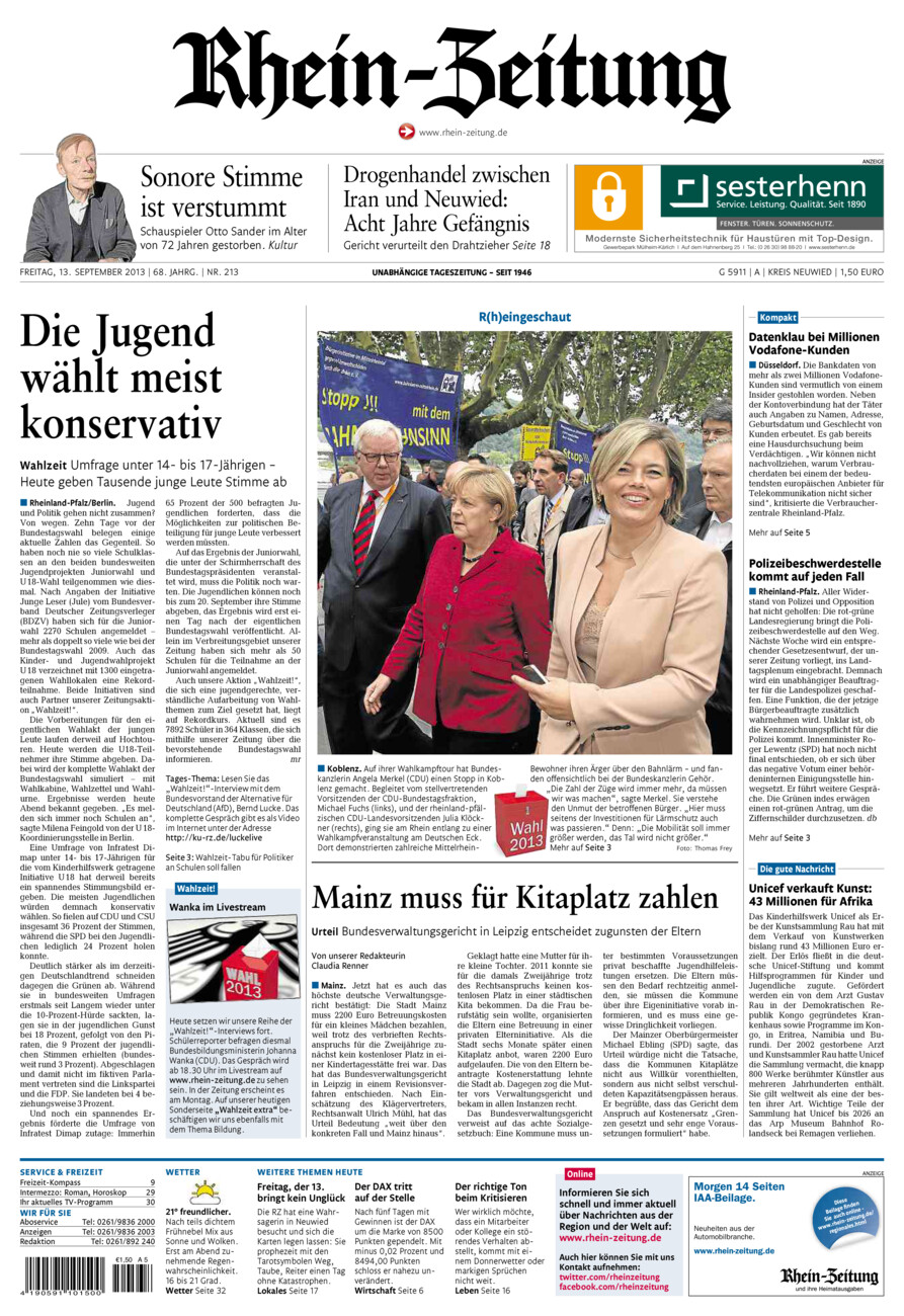 Rhein-Zeitung Kreis Neuwied vom Freitag, 13.09.2013