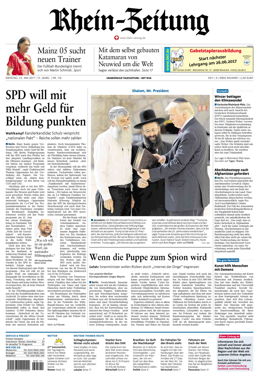 Rhein-Zeitung Kreis Neuwied vom Dienstag, 23.05.2017