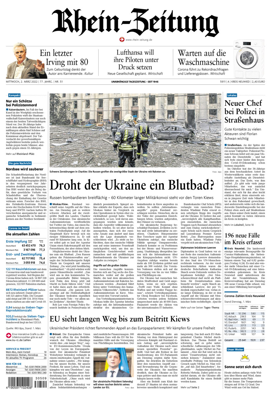 Rhein-Zeitung Kreis Neuwied vom Mittwoch, 02.03.2022