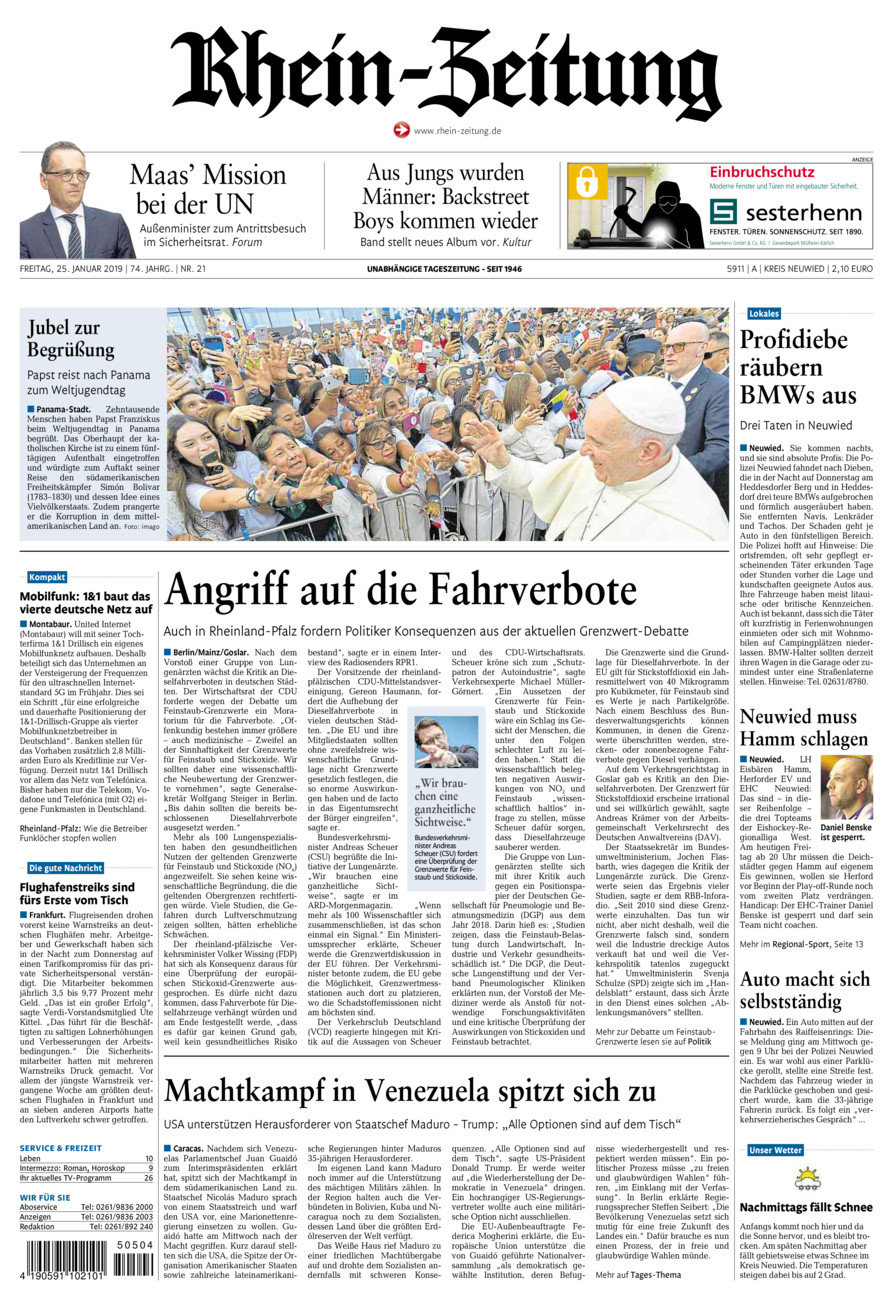 Rhein-Zeitung Kreis Neuwied vom Freitag, 25.01.2019