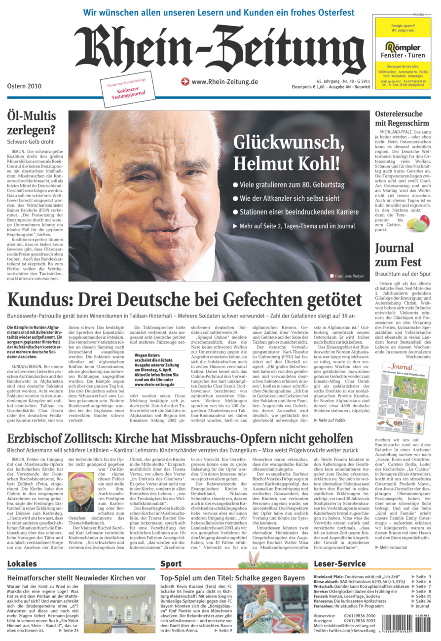 Rhein-Zeitung Kreis Neuwied vom Samstag, 03.04.2010
