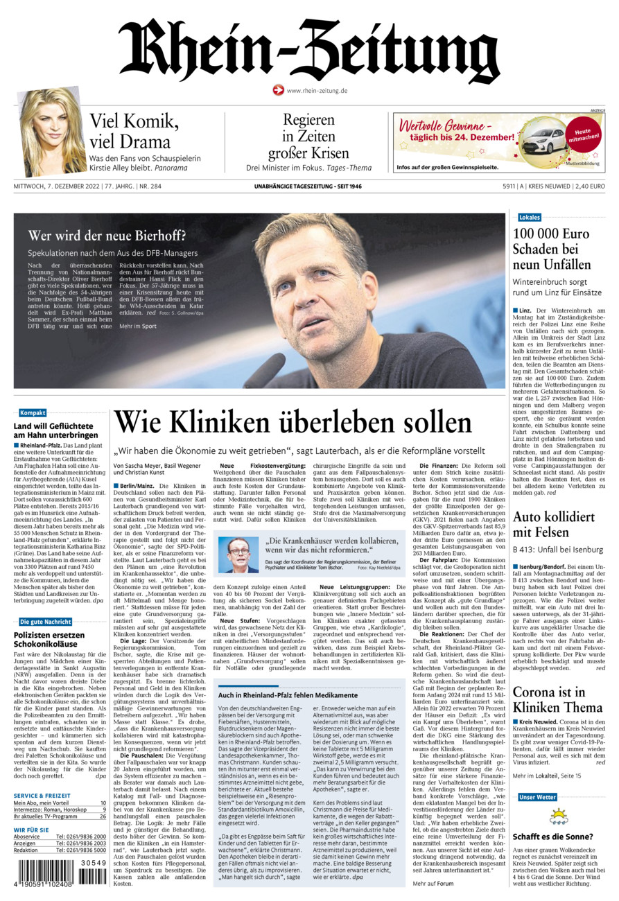 Rhein-Zeitung Kreis Neuwied vom Mittwoch, 07.12.2022