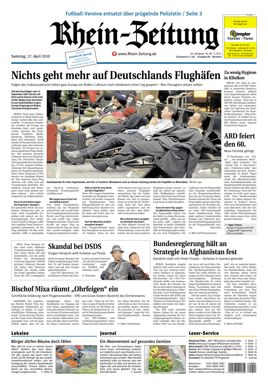Rhein-Zeitung Kreis Neuwied vom Samstag, 17.04.2010