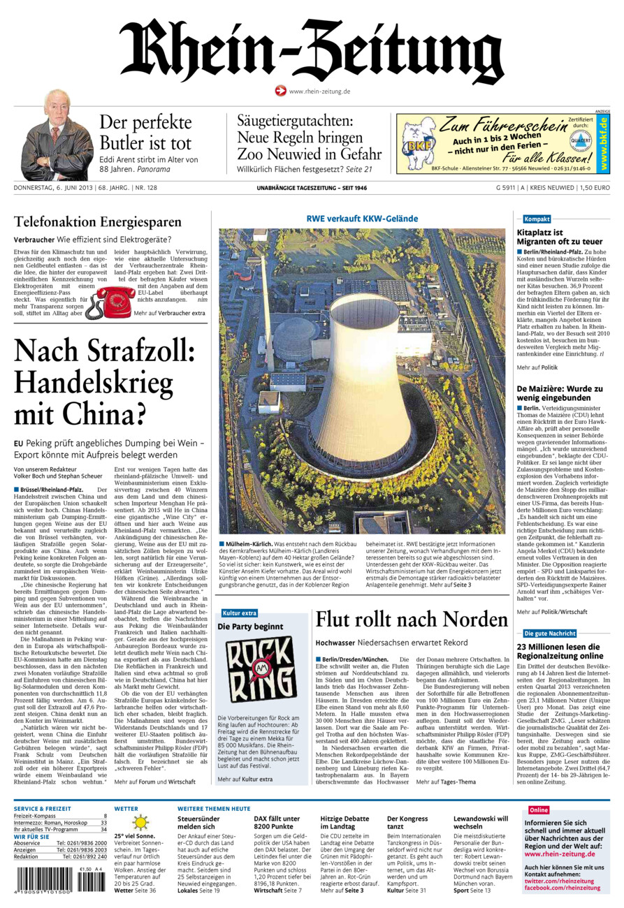 Rhein-Zeitung Kreis Neuwied vom Donnerstag, 06.06.2013