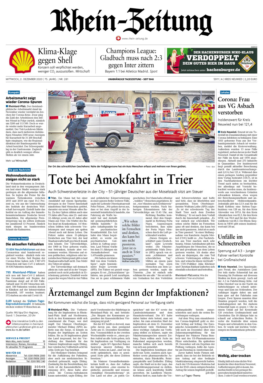 Rhein-Zeitung Kreis Neuwied vom Mittwoch, 02.12.2020