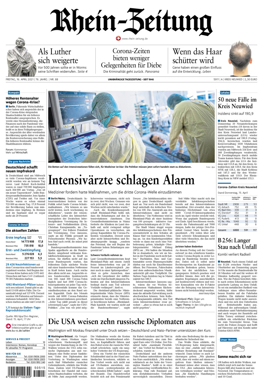 Rhein-Zeitung Kreis Neuwied vom Freitag, 16.04.2021