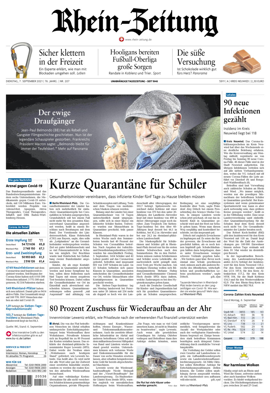 Rhein-Zeitung Kreis Neuwied vom Dienstag, 07.09.2021