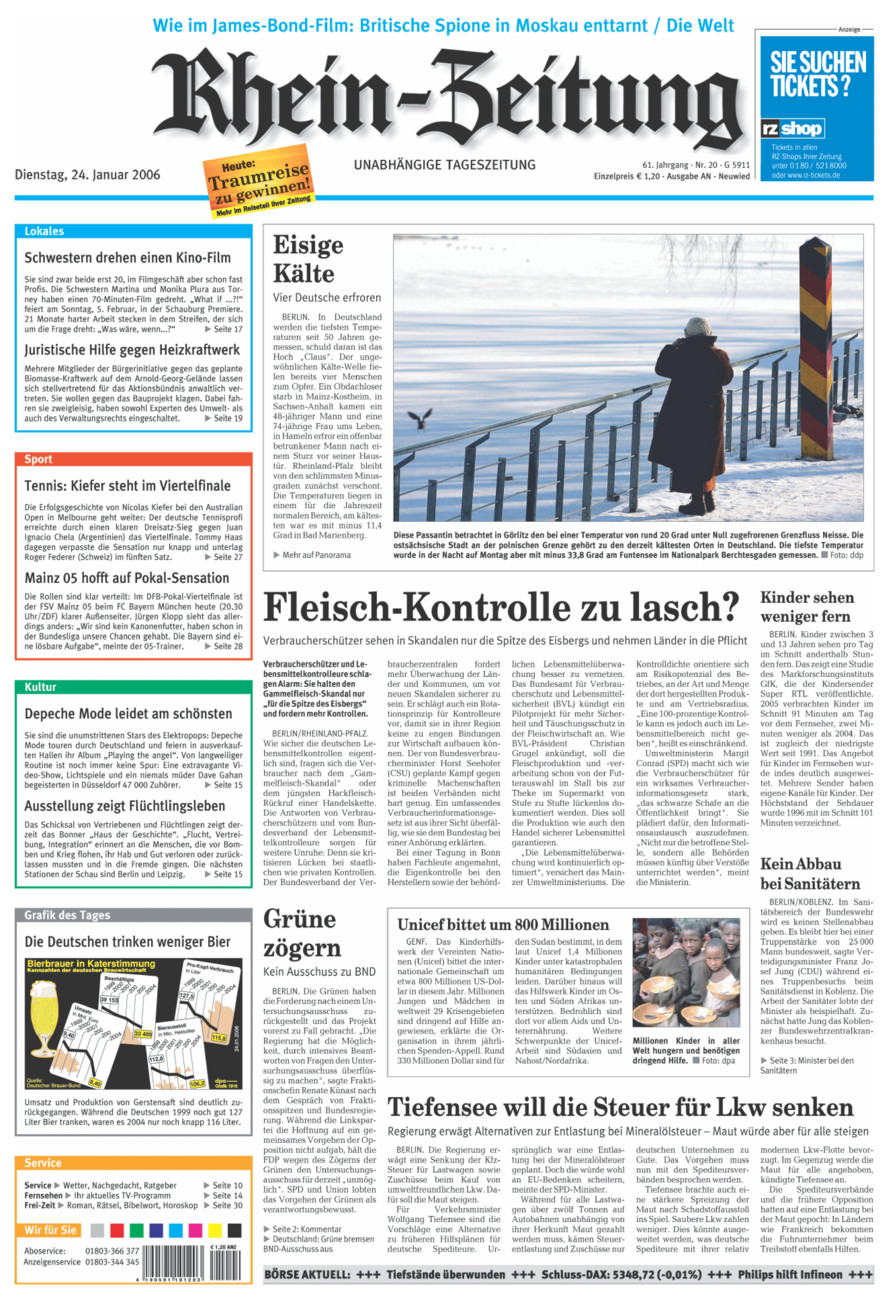 Rhein-Zeitung Kreis Neuwied vom Dienstag, 24.01.2006