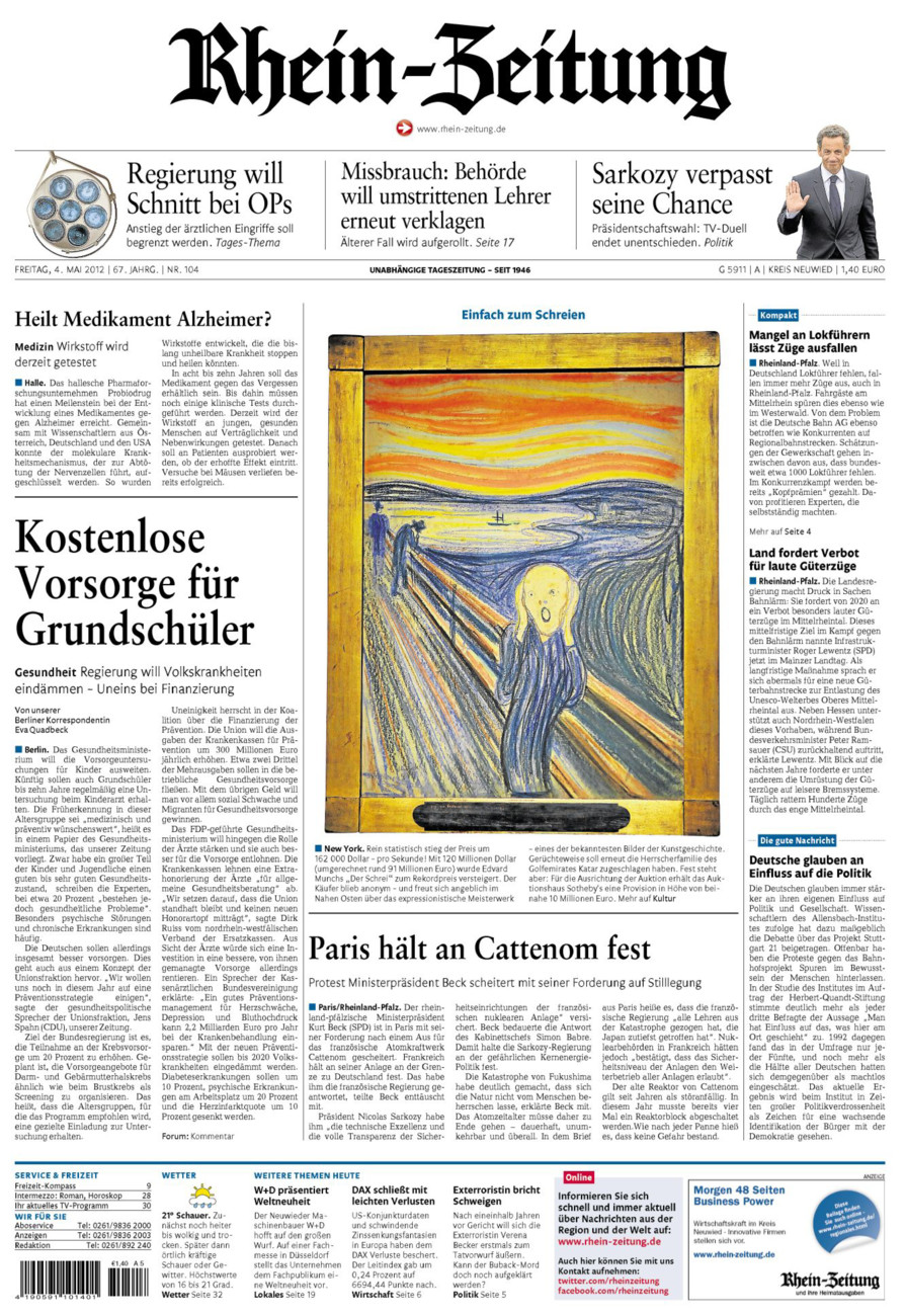 Rhein-Zeitung Kreis Neuwied vom Freitag, 04.05.2012