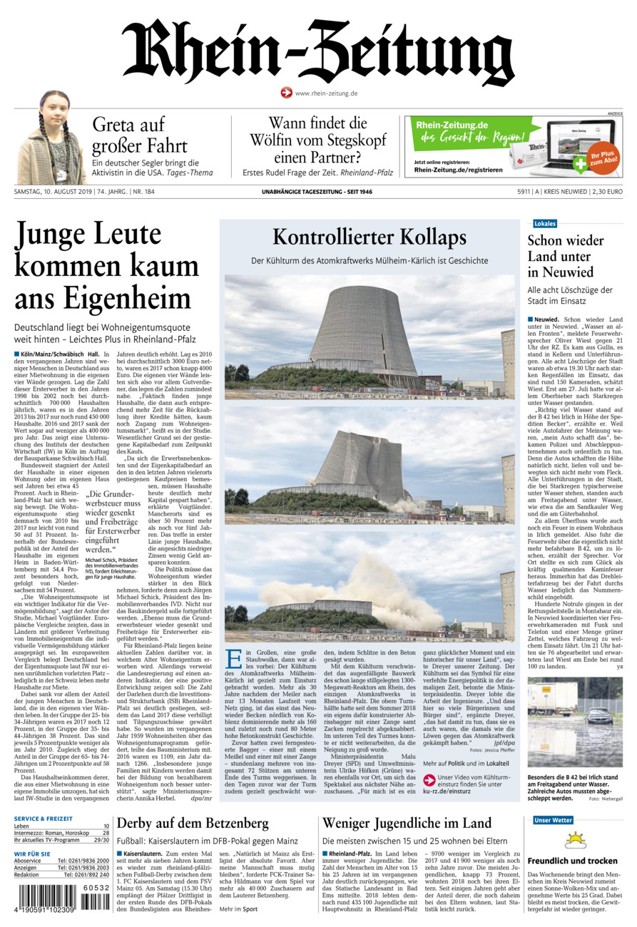 Rhein-Zeitung Kreis Neuwied vom Samstag, 10.08.2019