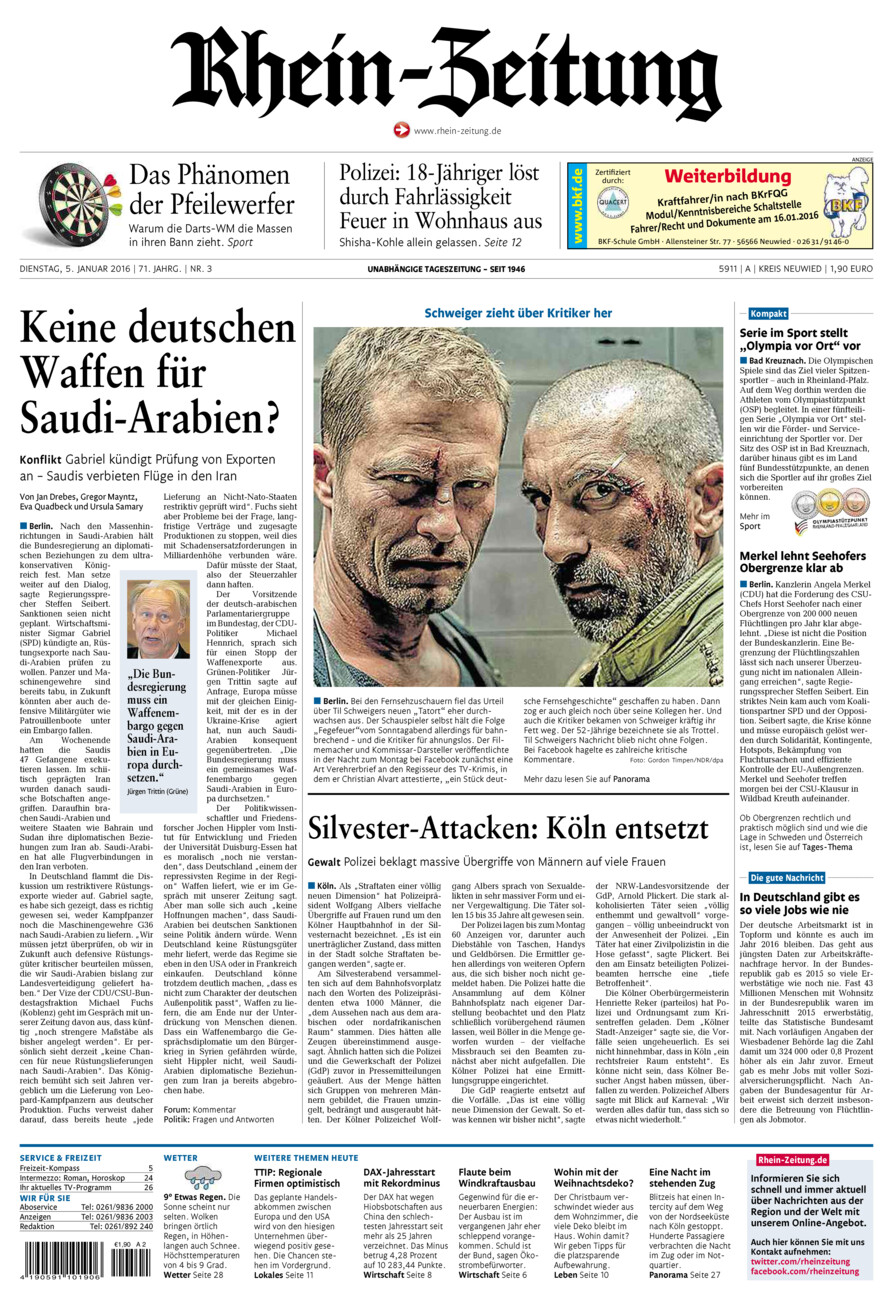Rhein-Zeitung Kreis Neuwied vom Dienstag, 05.01.2016