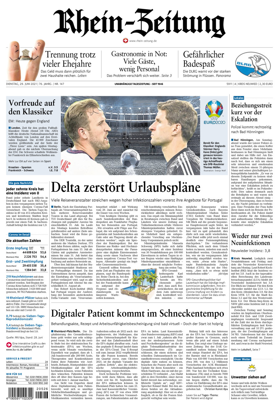 Rhein-Zeitung Kreis Neuwied vom Dienstag, 29.06.2021