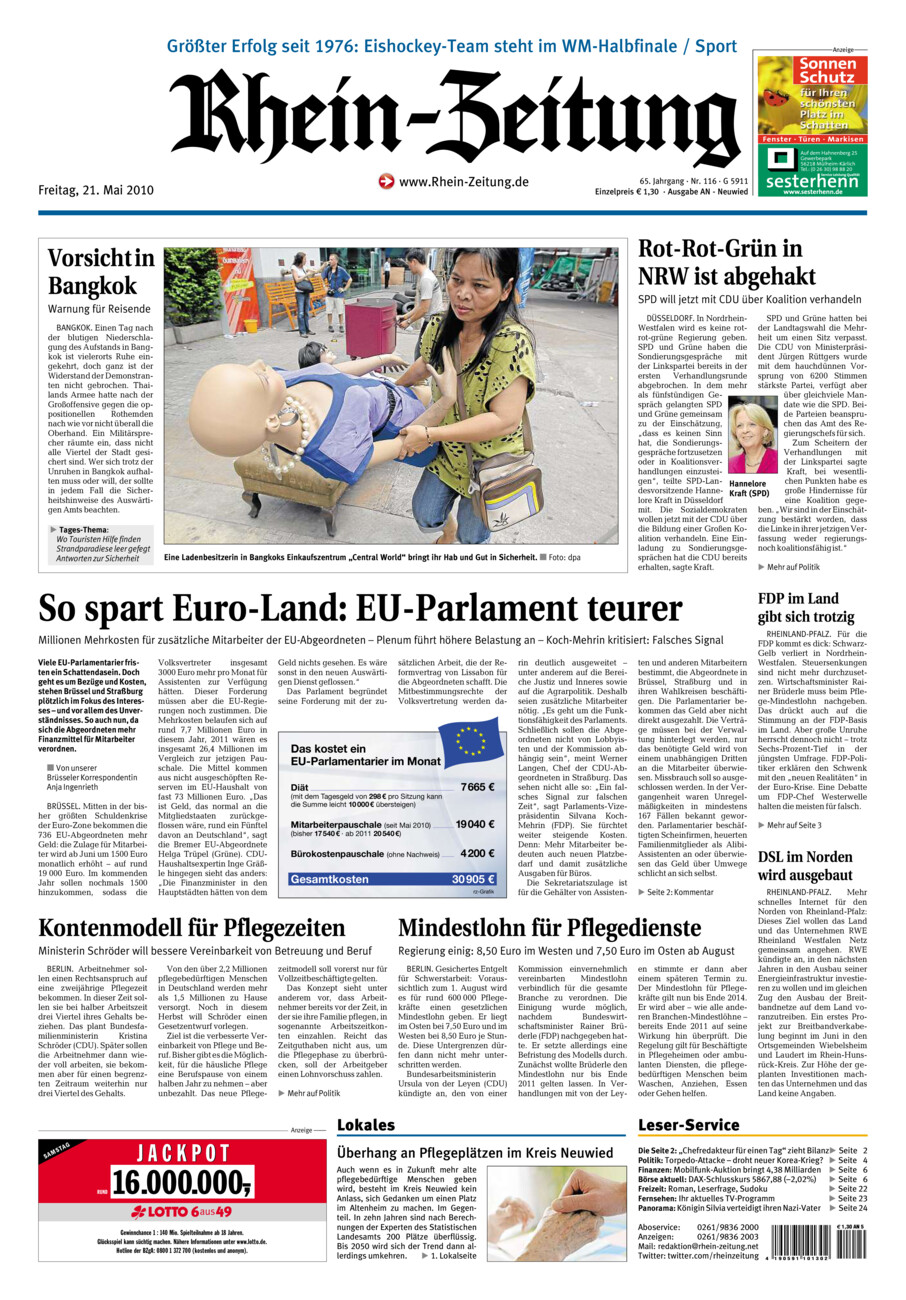 Rhein-Zeitung Kreis Neuwied vom Freitag, 21.05.2010