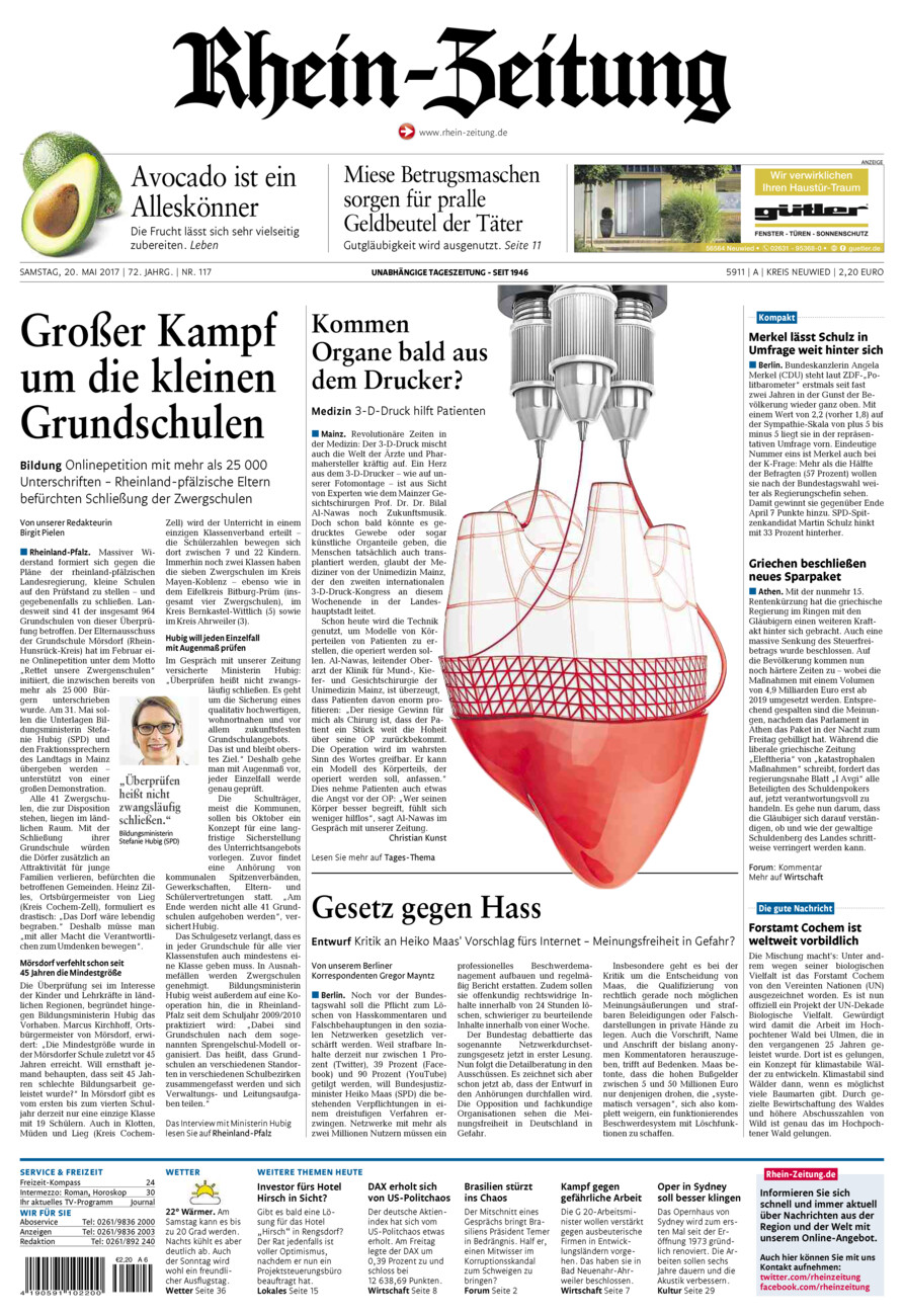 Rhein-Zeitung Kreis Neuwied vom Samstag, 20.05.2017