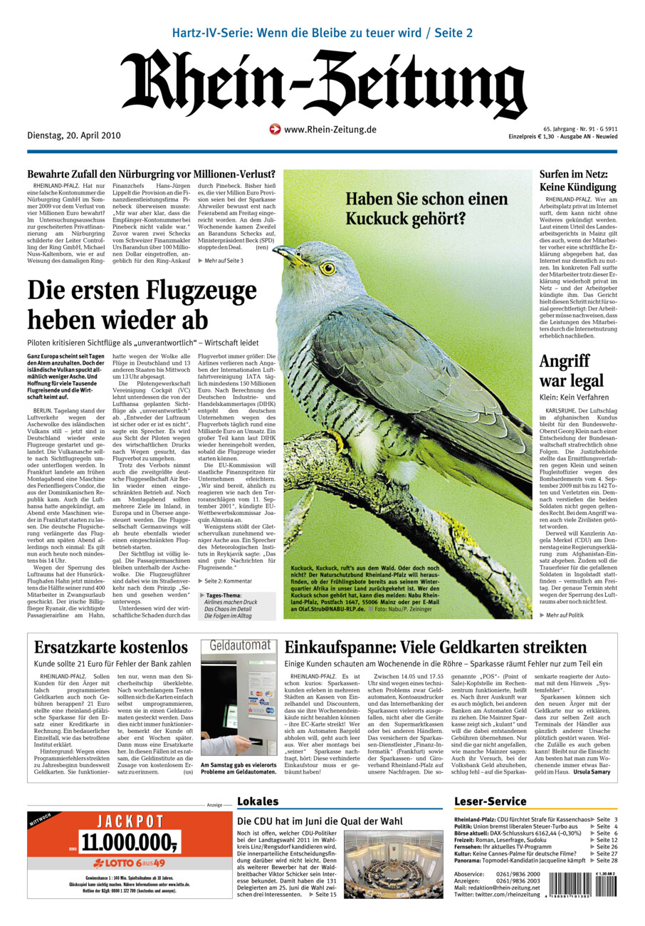 Rhein-Zeitung Kreis Neuwied vom Dienstag, 20.04.2010
