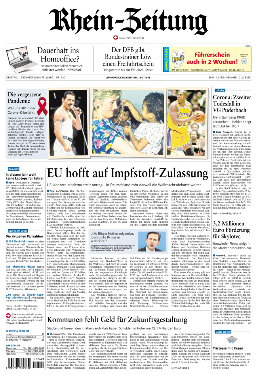 Rhein-Zeitung Kreis Neuwied vom Dienstag, 01.12.2020