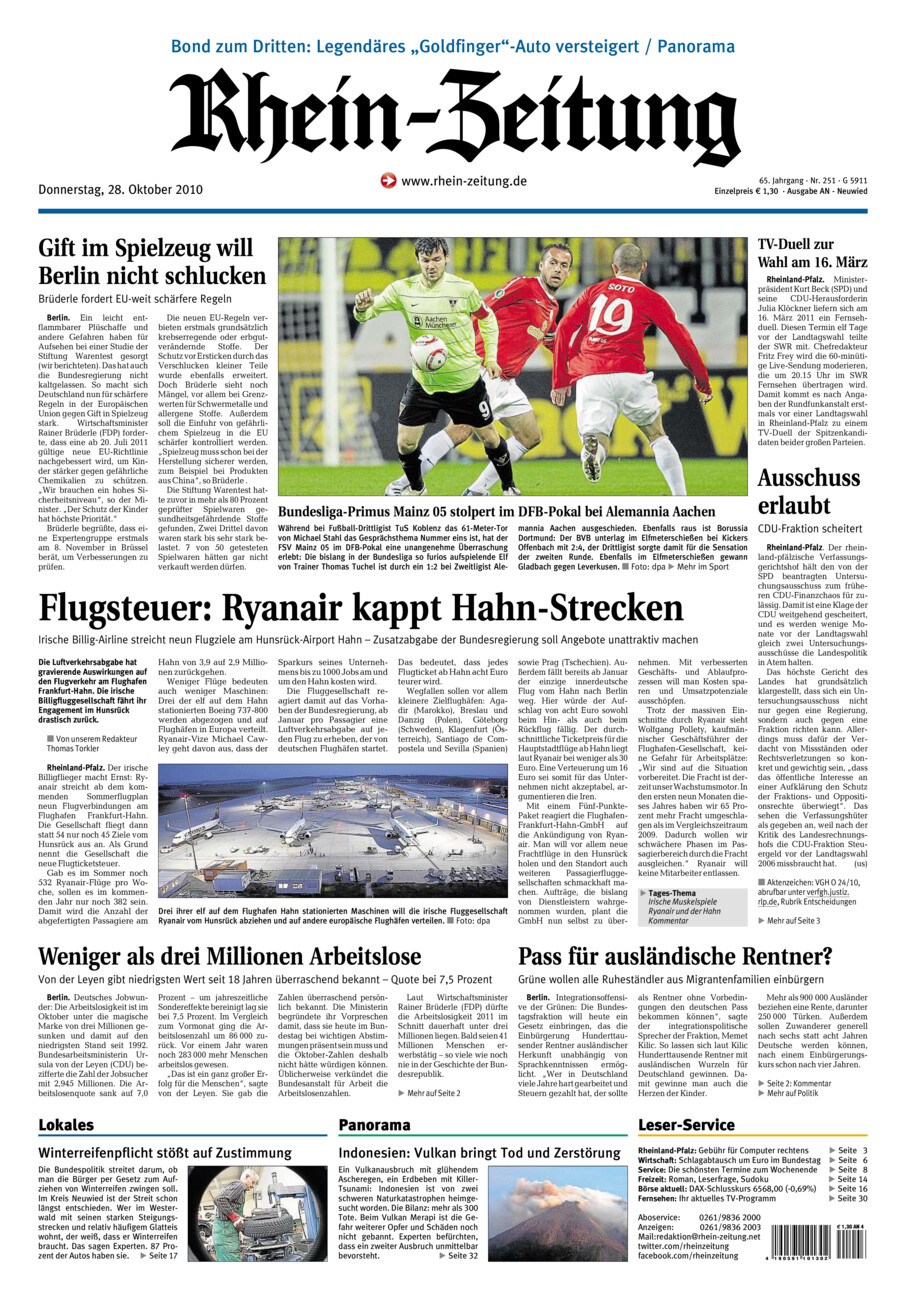 Rhein-Zeitung Kreis Neuwied vom Donnerstag, 28.10.2010