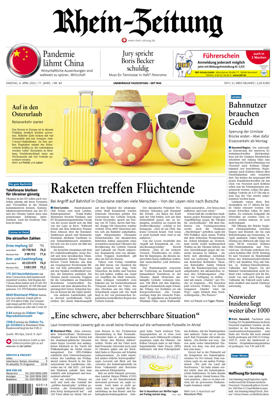 Rhein-Zeitung Kreis Neuwied vom Samstag, 09.04.2022